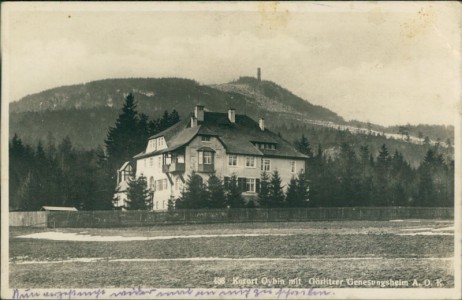 Alte Ansichtskarte Oybin, Görlitzer Genesungsheim A. O. K.