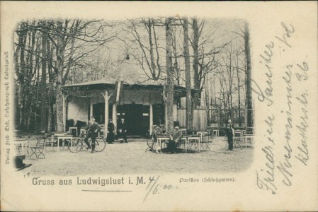 Alte Ansichtskarte Ludwigslust, Pavillon (Schloßgarten)
