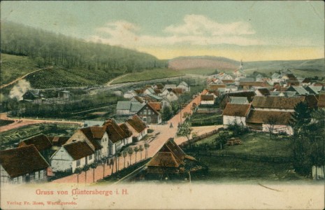 Alte Ansichtskarte Harzgerode-Güntersberge, Gesamtansicht