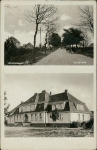 Alte Ansichtskarte Ahrenshagen (Ribnitz-Damgarten), Dorfstraße, Schule, SIEHE ERHALTUNG
