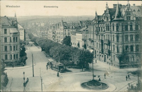Alte Ansichtskarte Wiesbaden, Bismarckring