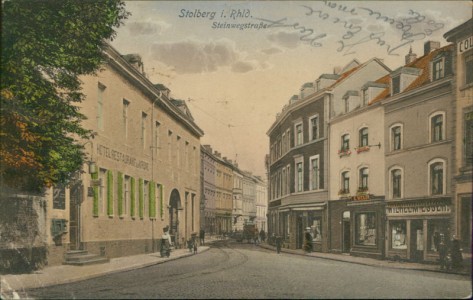 Alte Ansichtskarte Stolberg (Rhld.), Steinwegstraße