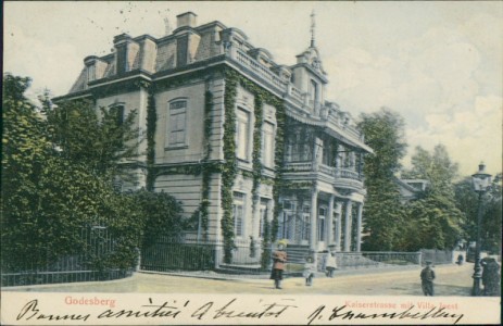 Alte Ansichtskarte Bad Godesberg, Kaiserstrasse mit Villa Joest