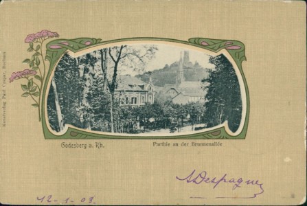 Alte Ansichtskarte Bad Godesberg, Partie an der Brunnenallee