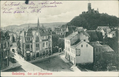 Alte Ansichtskarte Bad Godesberg, Ost- und Bürgerstrasse
