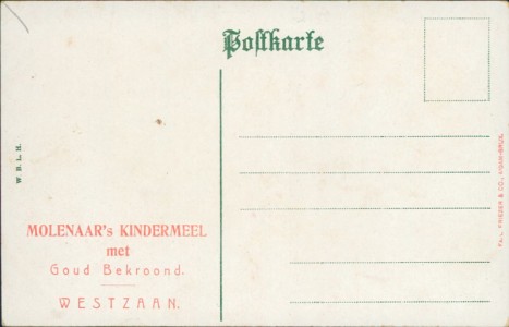 Adressseite der Ansichtskarte Hamburg-Bergedorf, Zum Waldhaus, J. Honig