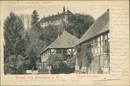 Alte Ansichtskarte Herzberg am Harz, Schloss Herzberg