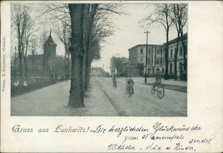 Alte Ansichtskarte Berlin-Lankwitz, Straßenpartie