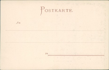 Adressseite der Ansichtskarte Augsburg, Kaiserplatz und Kaiserstrasse