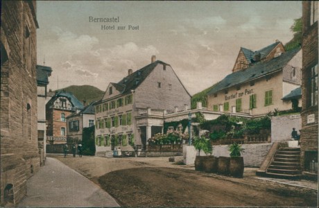 Alte Ansichtskarte Bernkastel-Kues, Hotel zur Post