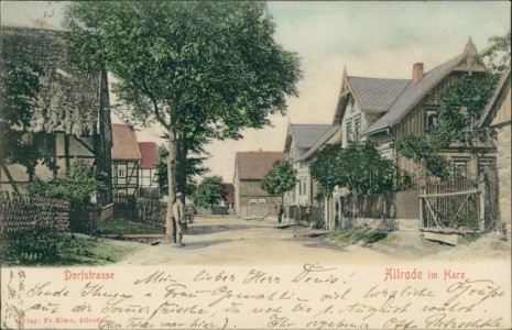 Alte Ansichtskarte Thale-Allrode, Dorfstrasse