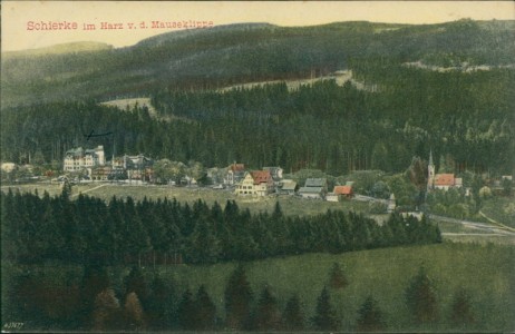 Alte Ansichtskarte Wernigerode-Schierke, Gesamtansicht