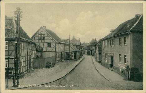 Alte Ansichtskarte Harzgerode, Hauptmann-Loeper-Str.