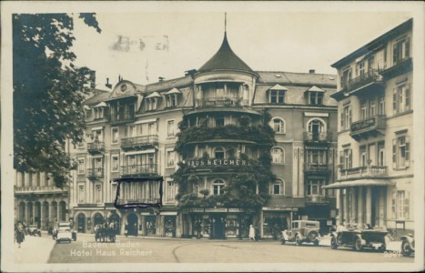 Alte Ansichtskarte Baden-Baden, Hotel Haus Reichert
