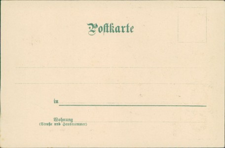 Adressseite der Ansichtskarte Ludwigsburg, Gruss vom historischen Verein