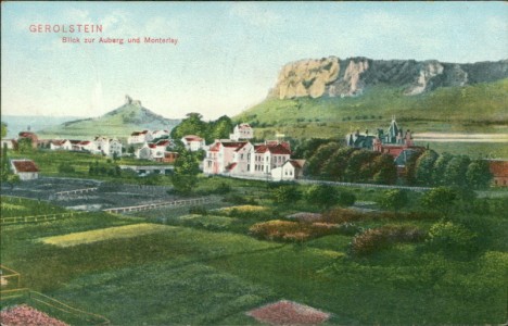 Alte Ansichtskarte Gerolstein, Blick zur Auburg und Monterlay