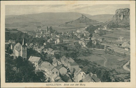 Alte Ansichtskarte Gerolstein, Blick von der Burg