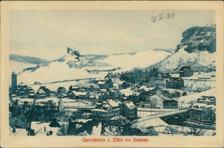 Alte Ansichtskarte Gerolstein, Gerolstein im Schnee