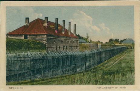Alte Ansichtskarte Wesel-Büderich, Fort "Blücher" am Rhein
