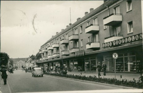 Alte Ansichtskarte Beeskow, Ladenstraße