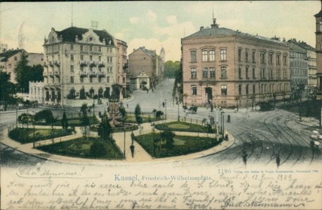 Alte Ansichtskarte Kassel, Friedrich-Wilhelmsplatz
