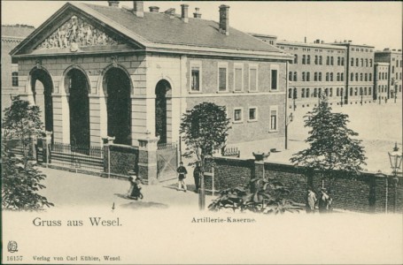 Alte Ansichtskarte Wesel, Artillerie-Kaserne