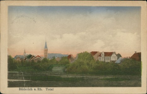 Alte Ansichtskarte Wesel-Büderich, Total