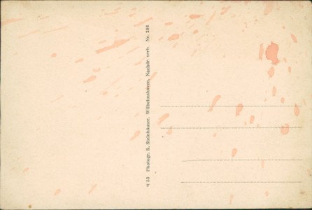 Adressseite der Ansichtskarte Wilhelmshaven-Rüstringen, Arndts japanische Bar, Fernsprecher 790