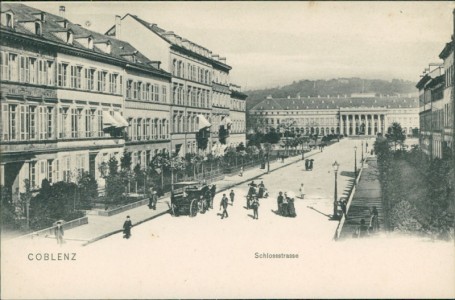 Alte Ansichtskarte Koblenz, Schlossstrasse