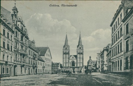 Alte Ansichtskarte Koblenz, Florinsmarkt