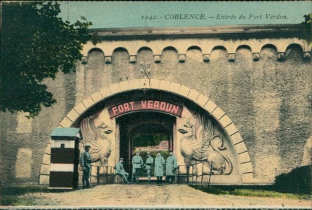 Alte Ansichtskarte Koblenz, Entrée du Fort Verdun