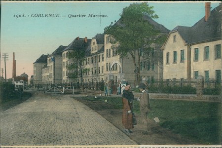 Alte Ansichtskarte Koblenz, Quartier Marceau