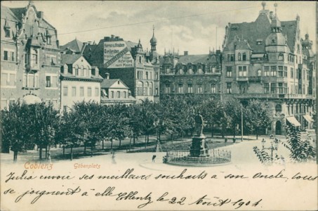 Alte Ansichtskarte Koblenz, Göbenplatz