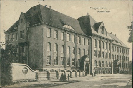 Alte Ansichtskarte Bad Langensalza, Mittelschule