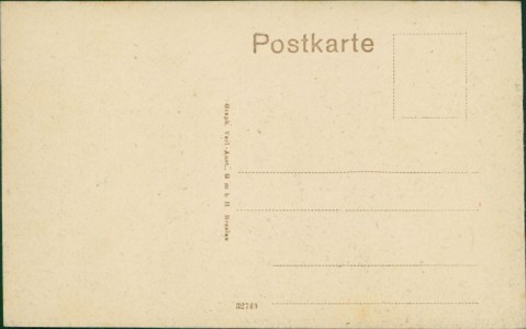 Adressseite der Ansichtskarte Forst (Lausitz), Bismarck-Denkmal