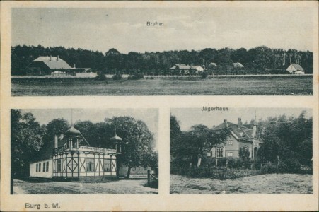 Alte Ansichtskarte Burg b. Magdeburg, Brehm, Jägerhaus