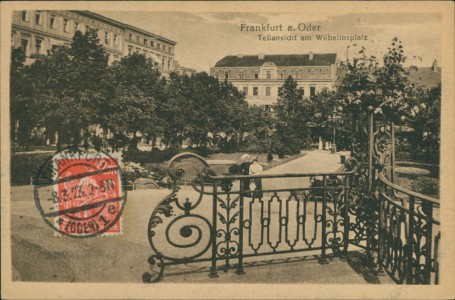 Alte Ansichtskarte Frankfurt (Oder), Teilansicht am Wilhelmsplatz