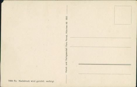 Adressseite der Ansichtskarte Inzigkofen-Engelswies, Gesamtansicht, Handlung von Seb. Gitscher, Kirche, Gasthaus zum Adler (ECKSCHADEN OBEN RECHTS)