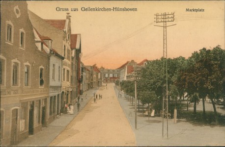 Alte Ansichtskarte Geilenkirchen-Hünshoven, Marktplatz