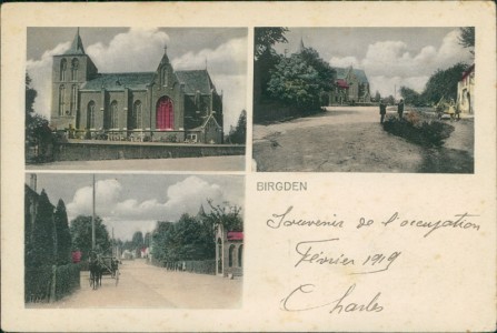 Alte Ansichtskarte Gangelt-Birgden, Kirche, Ortspartien