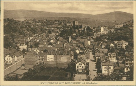 Alte Ansichtskarte Wiesbaden-Sonnenberg, Gesamtansicht