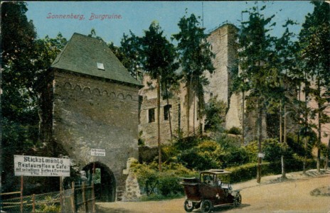 Alte Ansichtskarte Wiesbaden-Sonnenberg, Burgruine