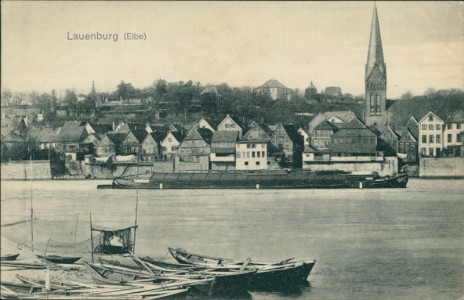 Alte Ansichtskarte Lauenburg (Elbe), Teilansicht