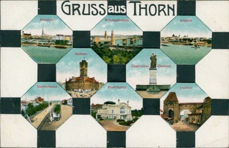 Alte Ansichtskarte Thorn / Toruń, Mehrbildkarte