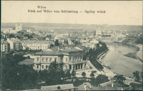 Alte Ansichtskarte Wilna / Vilnius, Blick auf Wilna vom Schlossberg