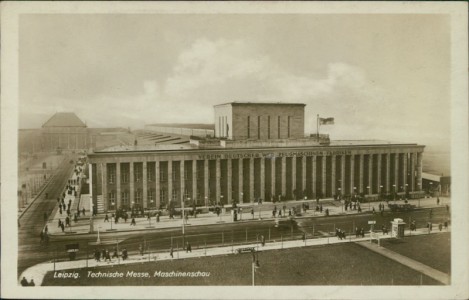 Alte Ansichtskarte Leipzig, Technische Messe, Maschinenschau