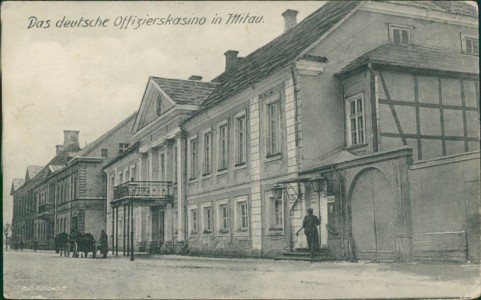 Alte Ansichtskarte Mitau / Jelgava, Das deutsche Offizierskasino
