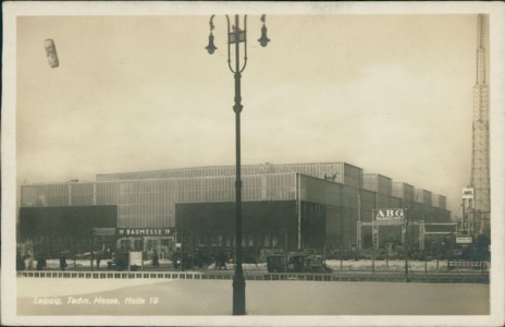 Alte Ansichtskarte Leipzig, Techn. Messe, Halle 19