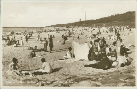 Alte Ansichtskarte Kolberg / Kołobrzeg, Badestand der Maikulhe