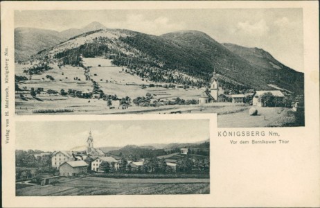 Alte Ansichtskarte Königsberg in der Neumark / Chojna, Vor dem Bernikower Tor